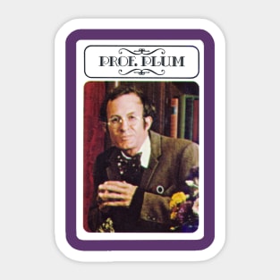 Professor Plum - Clue Murder Suspect Card! T-Shirt Sticker